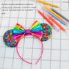 CHuangQi Mouse Ears Headband with Bow, Double-sided Sequins, Glitter Hair Band for Birthday Party, Holiday Dresses & Cosplay view 4