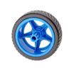 2PCS 65mm Wheel Rubber Tire TT Motor Wheel For Smart Car Chassis Robot Remote Control Car (Light Blue) view 3