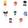 Confetti 24pc Cartoon Superhero Cupcake Topper for Kids Birthday Party Cake Decoration Supplies Super Heroes Cupcake Toppers Cupcake Toppers/Super Heroes Party Supplies/Superheroes Inspired view 1