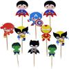 Confetti 24pc Cartoon Superhero Cupcake Topper for Kids Birthday Party Cake Decoration Supplies Super Heroes Cupcake Toppers Cupcake Toppers/Super Heroes Party Supplies/Superheroes Inspired view 3