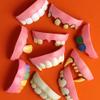 Megamix Funny Halloween Teeth - 100 Pack Random Style Fake Dentures for Adults Kids - Vampire Fangs, Hillbilly, Scary Monster Party Favors, Gags & Practical Joke Toys view 2