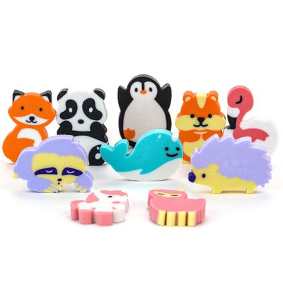 Erasers for Kids Pencil Eraser Animals - 100 Pcs Mini Cute Erasers for Classroom Prizes - Gifts for Kids Mini School Supplies Bulk Toys - Vending Machine Toy Easter Egg Fillers