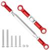 Vgoohobby Metal Adjustable Turnbuckles Camber Links Pull Rod Steering Servo Linkages Tie Rod Compatible with MN Model MN D90 99S MN90 1/12 RC Crawler Car (Red) view 1