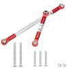 Vgoohobby Metal Adjustable Turnbuckles Camber Links Pull Rod Steering Servo Linkages Tie Rod Compatible with MN Model MN D90 99S MN90 1/12 RC Crawler Car (Red) view 2