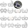 Timtop 14 PCS DIY White Masks Paper Half Face Masquerade Masks Craft Plain Mardi Gras Mask Paintable Blank Halloween Christmas Party Mask view 1