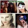 Timtop 14 PCS DIY White Masks Paper Half Face Masquerade Masks Craft Plain Mardi Gras Mask Paintable Blank Halloween Christmas Party Mask view 3