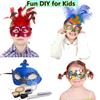 Timtop 14 PCS DIY White Masks Paper Half Face Masquerade Masks Craft Plain Mardi Gras Mask Paintable Blank Halloween Christmas Party Mask view 4
