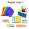 Baby Tissue Box Toy - Montessori Play for Infants and Toddlers - Sensory Textured Box with 12pcs Matching Colorful Scarves and 3pcs Crinkle Paper view 4