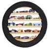 Tapeera Model Car Display Case Stand - Toy Cars Organizer Wall Display Tire Shelf Cabinet - Holds Up to 18 Diecast 1/64 Car Collectibles - Compatible with Hot Wheels Matchbox - Wheel Diameter 16 Inch view 1