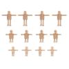 Fashewelry 12Pcs Unfinished Wooden Robot Bodies Wood Peg Dolls Joint Adjustable Wooden Figures Wooden Doll for DIY Hand Painting Craft Art Peg Game Party Decoration, 3 Sizes view 2