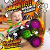 Exploding Monster Truck Toy with Explosive Crash Sounds and Lights, Smash It Up Again and Again, 8.7 Monster Truck Toys for Boys Kids Ages 3, 4-7 & Above | Toddler Toys for 3 Year Old Boys Gift view 3