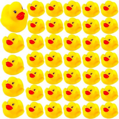 DZTIAN 31-Pieces Float & Squeak Mini Rubber Duck Baby Bath Ducky Sound ShowerToys for Kids Celebrate The Joy of The Children