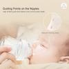 Gulicola Natural Glass Baby Bottle Newborn Set, 3 oz and 5 oz with Extra Slow Flow & Slow Flow Nipple, Anti Colic, 0-3 Months, 2 Pack - White view 2