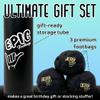 Epic Footbags Classic 3 Foot Bag Gift Set, Handmade - Black & Gold view 2