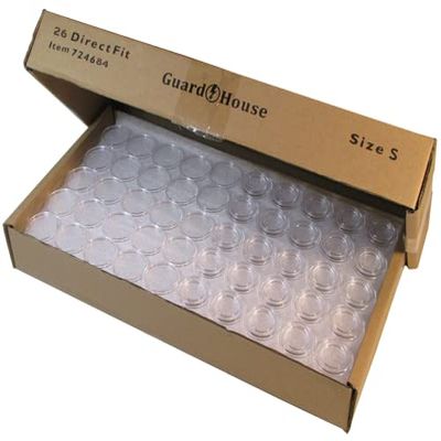 Guardhouse 26mm Direct Fit Coin Capsule for US Small Dollar and Other Similar Sized Coins Pack of 250
