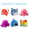 TeeTurtle Reversible Octopus Plushie - 4-Inch Glow in the Dark Two-Sided Flip Plush Toy with Embroidered Details - Cute Mini Collectible Plush for Kids, Teens, and Adults view 4
