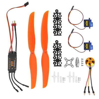 1000KV Brushless Motor, 40A ESC SG90 9G Micro 1060 Propeller for RC Plane, RC Fixed-Wing Aircraft Helicopter Accessories(A2212 1000KV)
