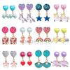 ELEMIRSA 12 Pairs Clip On Earrings Girl Party Favor Princess Clip on Earrings Pretend Play Unicorn Earrings for Little Girl Kids Toddlers Jewelry Set view 1