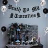 Funmemoir 30th Birthday Decorations for Him Her Black Death to My Twenties Banner Rip to My 20s Sash Number 30 Happy Birthday Balloon Banner Foil Curtain for Funny Thirtieth Party Supplies view 4