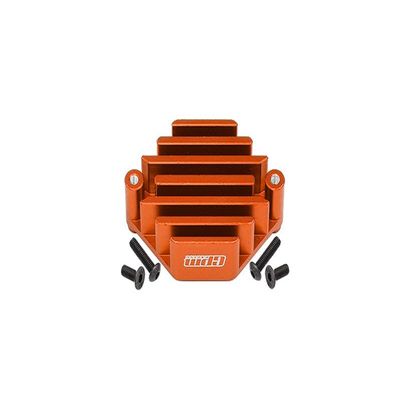 1:10 Lasernut U4 Tenacity LOS03028 / Tenacity DB Pro LOS03027V2 Upgrade Parts Aluminum Electric Control Mount With Heat Sink - 5Pc Set Orange