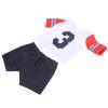 T-Shirt Reborn Baby Doll Clothes Sets,18Inch Newborn Baby Doll Accessories Fashion Baby Doll Outfit Matching Exercise T-Shirt and Shorts(QD18-048) view 3