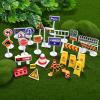 Toyvian Simulated Traffic Barrier Signs Toy Set for Kids Mini Roadblock and Traffic Control Signs Educational Play for Imaginative Learning and Parent-Child Interaction view 2