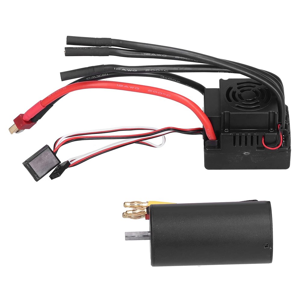 3670 2650KV Brushless Motor Set 120A ESC with T Plug for 1/8 RC Car