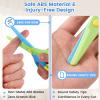 LovesTown Kids Scissors, 8PCS Blunt Tip Training Safety Scissors Stocking Stuffer for Toddler & Children, Anti-Pinch Design, Child Hand-Eye Coordination Development, Art Craft Cutting Paper Supplies view 4
