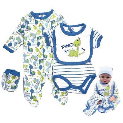 Reborn Baby Dolls Boy Clothes 22 inch 5 pcs Sets Dinosaur Outfit Accessories for 20-22" Newborn Baby Dolls Clothing