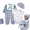 Reborn Baby Dolls Boy Clothes 22 inch Dinosaur Outfit Accessories 5 pcs Sets Fit 20-22" Newborn Dolls Clothing view 1