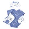 Reborn Baby Dolls Clothes Boy 22 inch Dinosaur Outfit Accessories 5 pcs Sets for 20-22" Newborn Baby Dolls Clothing view 3