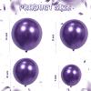 100 Pieces Latex Balloons Different Sizes 18/12/10/5 Inch Party Balloon Kit for Valentines Birthday Baby Shower Wedding Bride Graduation Party Decoration (Metallic Purple) view 2