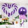 100 Pieces Latex Balloons Different Sizes 18/12/10/5 Inch Party Balloon Kit for Valentines Birthday Baby Shower Wedding Bride Graduation Party Decoration (Metallic Purple) view 3
