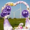 100 Pieces Latex Balloons Different Sizes 18/12/10/5 Inch Party Balloon Kit for Valentines Birthday Baby Shower Wedding Bride Graduation Party Decoration (Metallic Purple) view 4