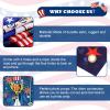 Patriotic Bean Bag Toss Game Party Favor USA Fourth of July Hanging Toss Game Banner Photo Prop with 3 Bean Bags for Independence Day Supplies view 3