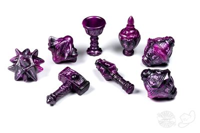 PolyHero Cleric 8 Dice Set (Vile Violet)