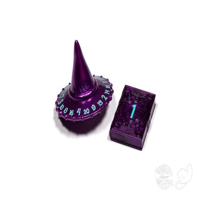 PolyHero Wizard d20 Wizard Hat and d2 Spellbook in Wizardstone