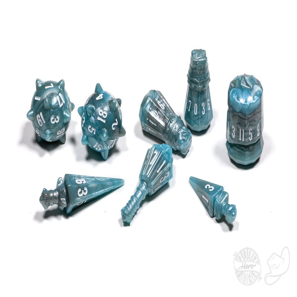 PolyHero Warrior 8 Dice Set (Stalwort Storm)