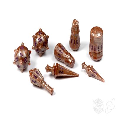 PolyHero Warrior 8 Dice Set (Imperial Bronze)