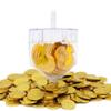 Dreidel Company Fillable Dreidel - Transparent Clear, Can Be Filled with Hanukkah Gelt or Chocolate (24-Pack) view 2