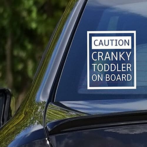 Diuangfoong Caution Cranky Toddler On Board, Car Decal, Children On Board, Funny Toddler On Board Decal, Car Sticker, Baby On Board 281#Art 8"