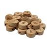 104pcs Round Flat Alphabet Beads 15mm Natural Beech Wooden Letter Beads for Jewelry Making DIY Personalized Name Necklace Bracelet Can Choose Letters view 1