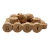 104pcs Round Flat Alphabet Beads 15mm Natural Beech Wooden Letter Beads for Jewelry Making DIY Personalized Name Necklace Bracelet Can Choose Letters view 4