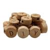 208pcs Round Flat Alphabet Beads 15mm Natural Beech Wooden Letter Beads for Jewelry Making DIY Personalized Name Necklace Bracelet view 1