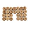 208pcs Round Flat Alphabet Beads 15mm Natural Beech Wooden Letter Beads for Jewelry Making DIY Personalized Name Necklace Bracelet view 2