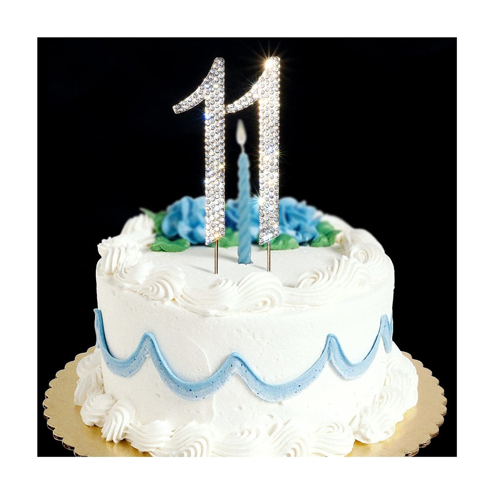 11 cake topper Premium Bling Rhinestone Diamond Gems for Birthday or Anniversary Party Decoration Ideas