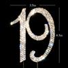 19 cake topper Premium Bling Rhinestone Diamond Gems for Birthday or Anniversary Party Decoration Ideas view 3