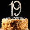 19 cake topper Premium Bling Rhinestone Diamond Gems for Birthday or Anniversary Party Decoration Ideas view 4
