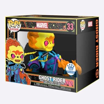 Funko POP! Marvel Ghost Rider Deluxe Rides (Black Light) Vinyl Figure Funko Exclusive