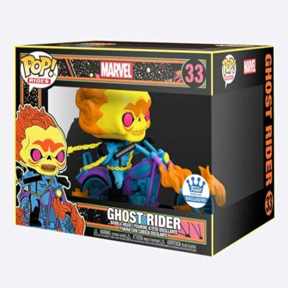 Funko POP! Marvel  Ghost Rider Deluxe Rides (Black Light) Vinyl Figure  Funko Exclusive